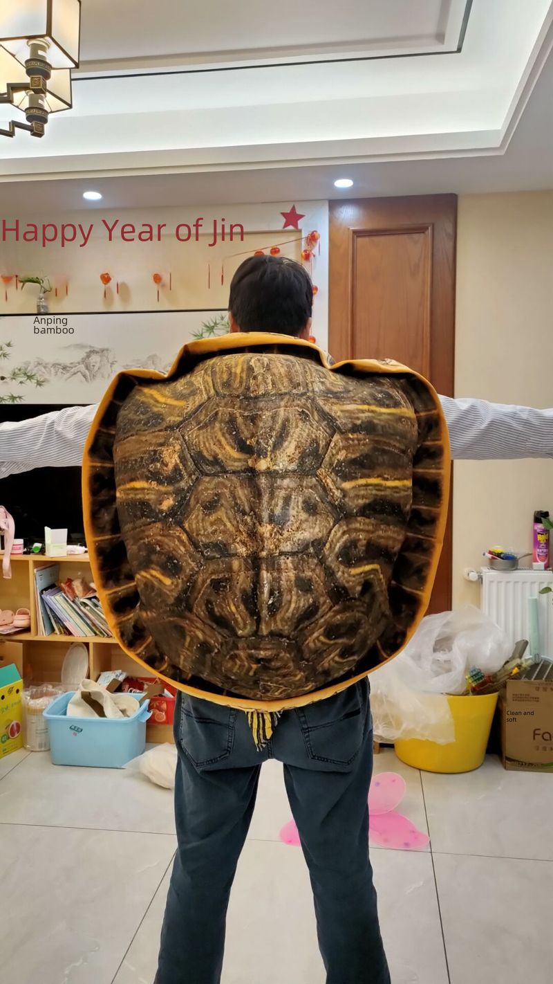 Upgrade Thickened Wearable Turtle Shell Plush Toy for Kids_voghion.com