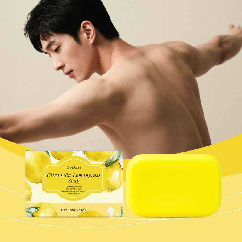 OCEAURA Lemongrass Lemon Moisturizing Face Body Cleansing And Softening Skin External Sapone quotidiano per la pulizia e l'ammorbidimento della pelle._voghion.com