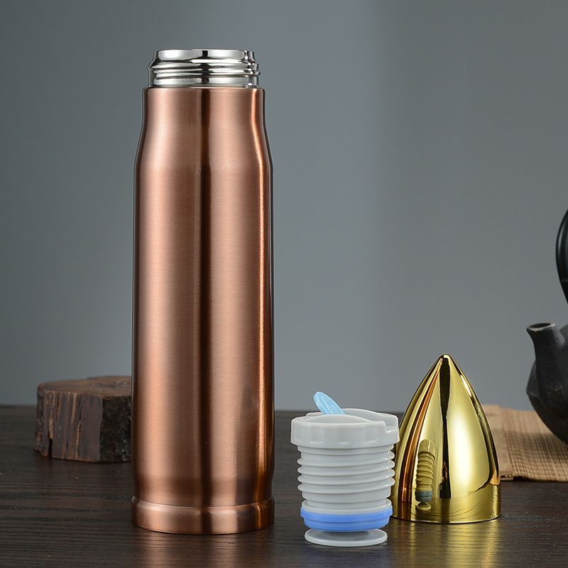 Vacuum Stainless Steel Insulated Double-Layer Bullet Rocket Portable Creative Department Store Gift Cannonball Water Cup_voghion.com