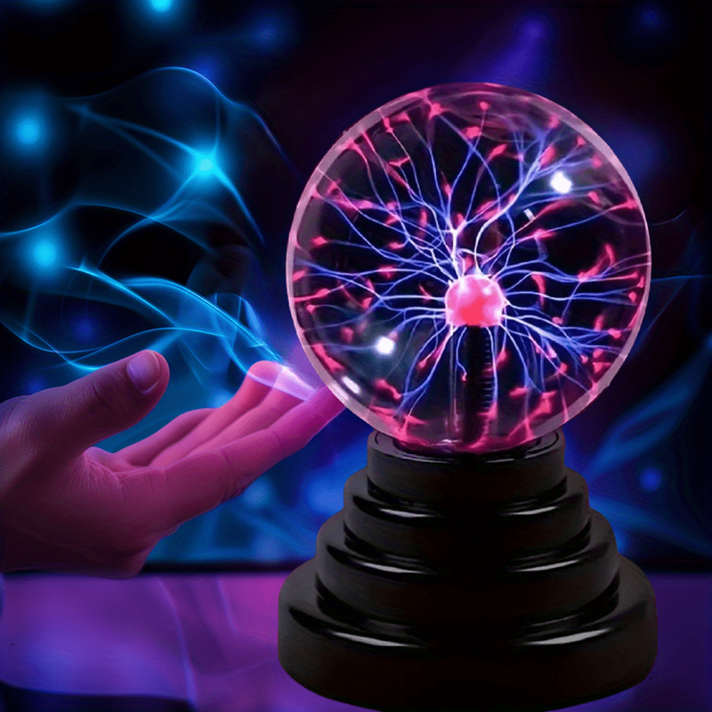 1pc USB Powered Touch Plasma Lamp, LED Magic Ball With Sound Reactive Animation, Suitable For Home Decoration, Party_voghion.com