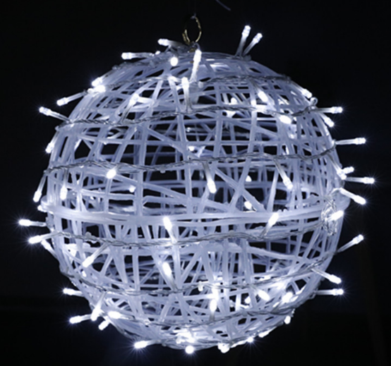 Luce LED Tengqiu impermeabile Luce rotonda a sfera Paesaggio Albero Appeso Luce colorata per esterni Protezione solare Illuminazione ingegneristica Luce decorativa natalizia_voghion.com