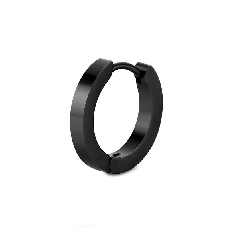 Alisouy 2pc Punk Donna Uomo Piccoli orecchini Huggie in acciaio inossidabile rotondo liscio cerchio orecchini a cerchio gioielli_voghion.com