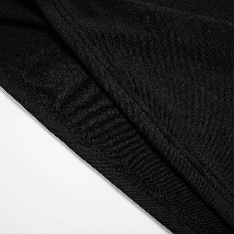 Long Sleeve Square Collar Dresses Women Clothingg Black Printing Tunic Robe Femme Fashion Temperament Bodycon Maxi Dress_voghion.com