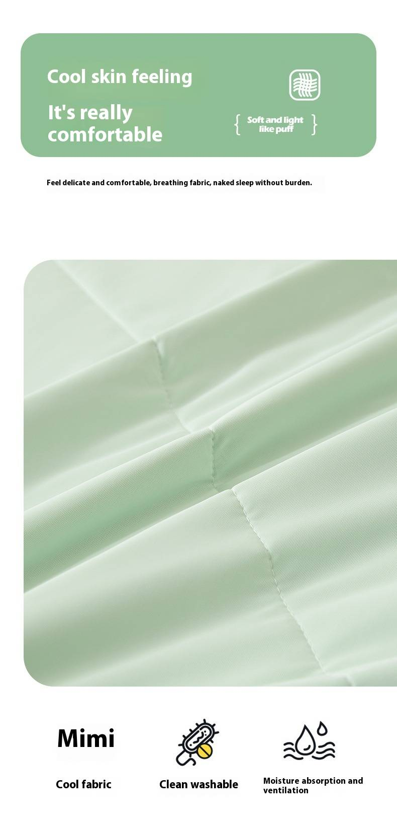 Class A Baby & Maternity Summer Blanket - Ice Silk Cooling Fabric, Ultra-Soft & Smooth, Machine Washable (Air Conditioner Quilt, Gift Packaging)_voghion.com