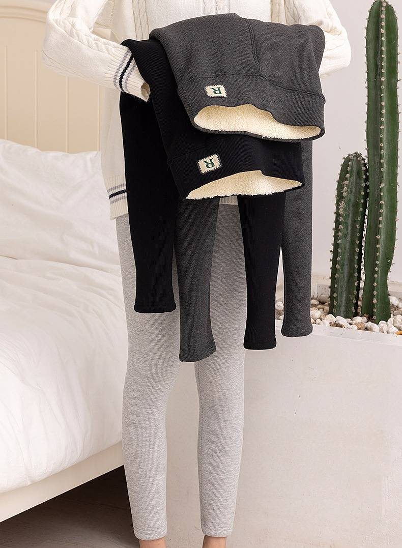 Women's Fleece-Lined Thermal Leggings – High Waist Tummy Control Winter Pants (Black/Charcoal/Light Grey) – M/L/XL/XXL_voghion.com
