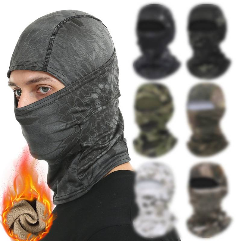Camouflage Balaclava Face Mask For Outdoor Activities - Windproof, Sun Protection, Quick-Dry, Fleece-Lined Options Available_voghion.com