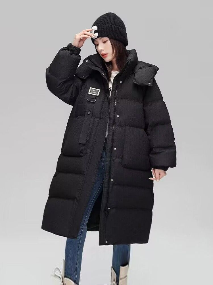 Daunenbaumwolle für Winterfrauen im Jahr 2023, neue mittellange, modische, lockere und verdickte koreanische warme Jacke_voghion.com