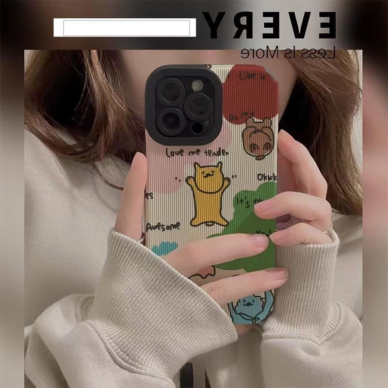 Uroczy kociak z zabawnym rysunkiem, kompatybilny z etui na iPhone'a 15 Pro Max 14 13 XR Niche 12 11 XS Kreatywna zabawa_voghion.com