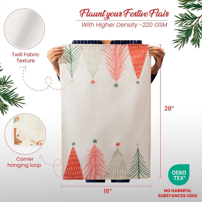 Cucina 18x28 pollici di asciugamani 100 pezzi Set di asciugamani Merry Red per piatti e stoviglie 2 verde ciliegia stampato Natale Tow Cucina Asciugatura_voghion.com