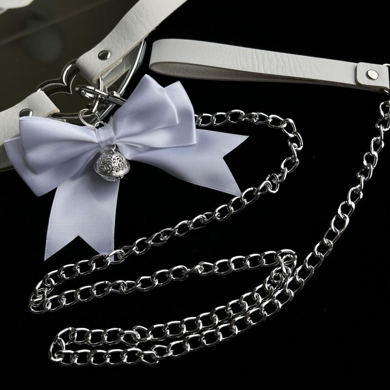 【 Store Hot Sale 】 SM Fun Bow Bell Collar Binding Adjustment Traction Chain Cute And Sexy Breast Clip A Pair Of Flirting_voghion.com
