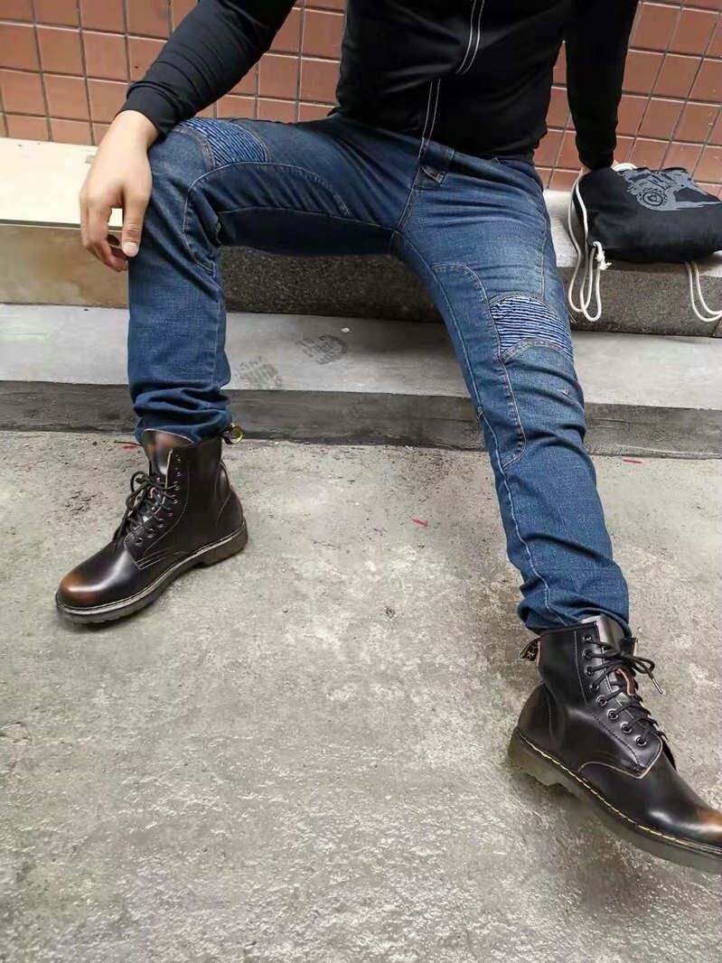 Motorcycle Riding Jeans For Men & Women - Stretch Denim Pants With Knee Armor, Thermal Lined, Anti-Scratch Protection For All-Season Biking_voghion.com