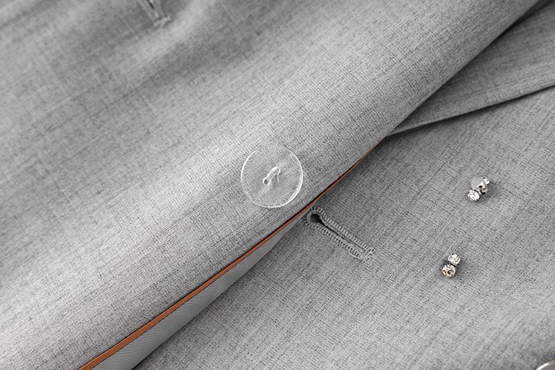 Conjunto chique de blazer e saia com strass – terno brilhante de duas peças para mulheres, do escritório à noite_voghion.com