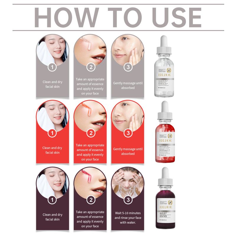 EELHOE akne szett arctisztító akne javító bőrfehérítő akne nyomat esszencia maszk szett_voghion.com