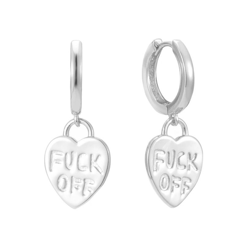 INS Hip-Hop FUCK OFF Kupfer vergoldete Ohrringe mit eingraviertem Buchstaben im Ohrstecker-Stil_voghion.com