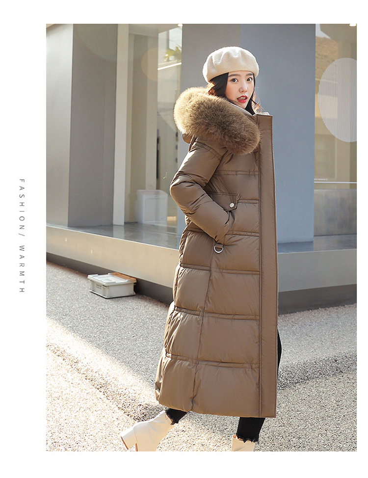 Parka para mujer, abrigos de invierno para mujer, chaqueta de invierno con pelo largo y pesado, cinturón para cultivar la moralidad, abrigo para mujer 2022 8603_voghion.com