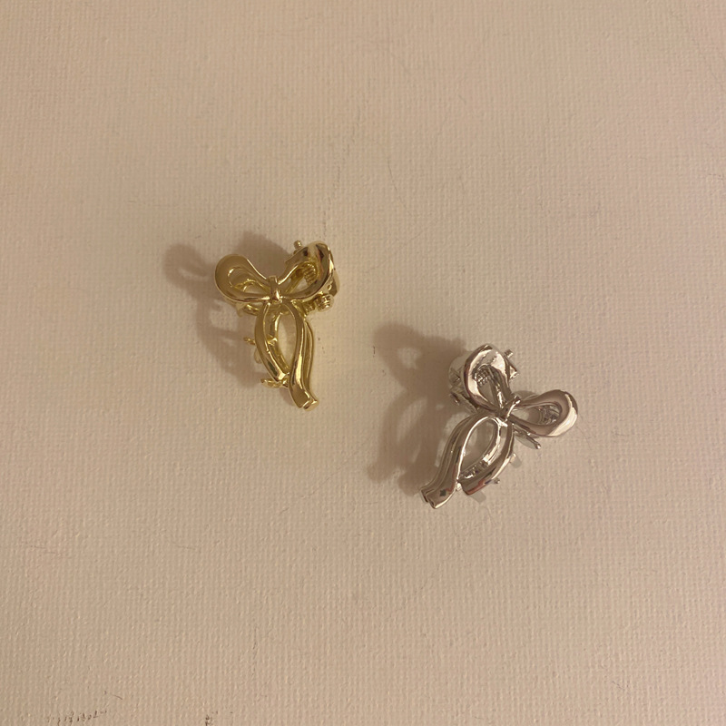 Fiocco in metallo clip piccola clip di squalo femminile design senso nicchia volume dei capelli meno fermaglio per capelli con frangia legata a metà femminile_voghion.com