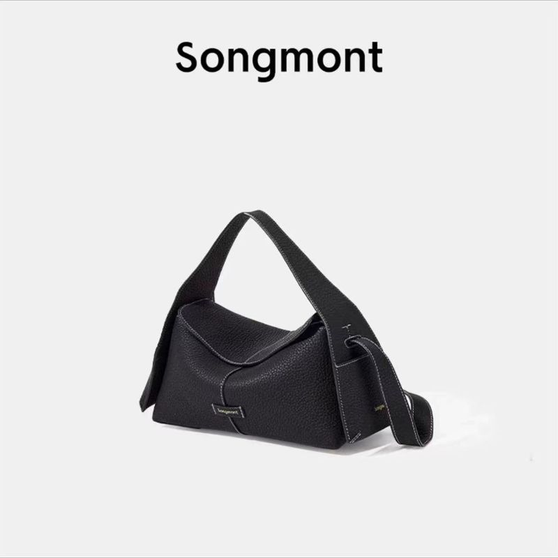 Borsa a tracolla Songmont Yamashita Arimatsu, piccola e media, in vera pelle, con tracolla, hobo, con ciondolo a forma di orecchio._voghion.com