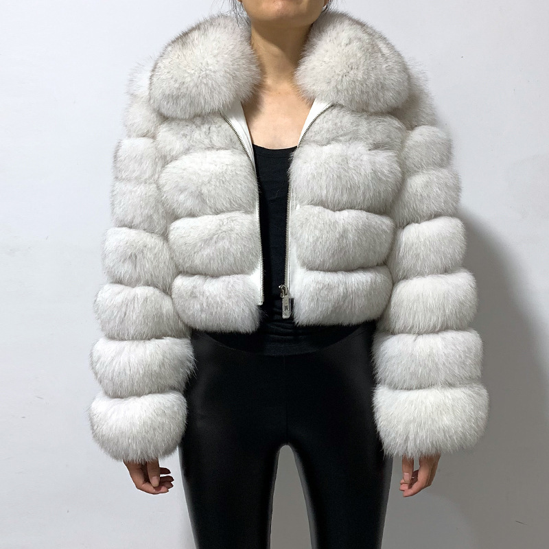 Women's sleeves imitation fur coat women's autumn and winter warm coat plush coat trendy_voghion.com