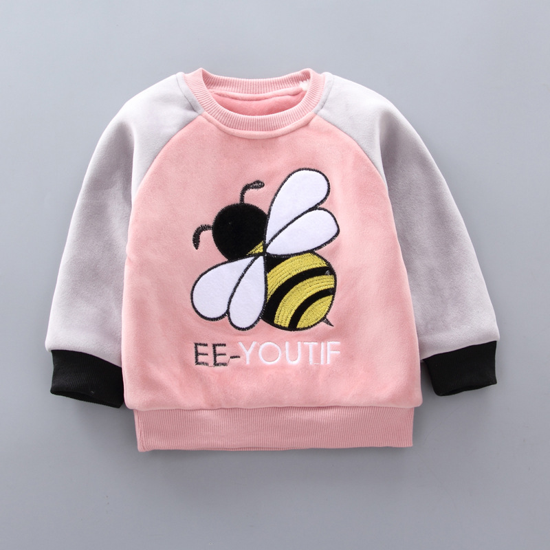 Babytøj børn plus fleece tyk tredelt hættetrøje kan åbnes i skridtet_voghion.com