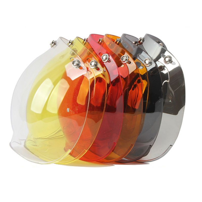 Casco mezzo per veicoli elettrici, specchio a bolla, lente antivento di sicurezza a tre pulsanti con set di staffe_voghion.com