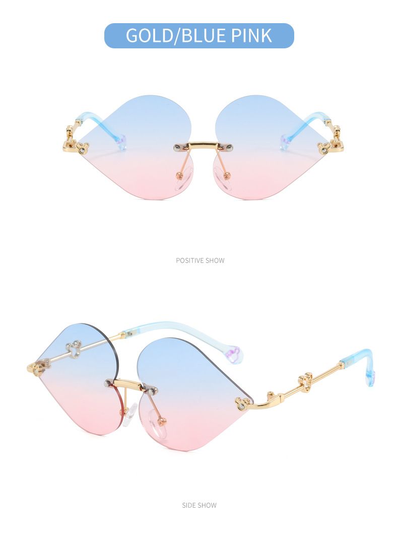 Cross Border Children's Fashion Sunglasses For Boys And Girls Baby Red Heart Sunglasses Trendy Internet Celebrity Street Shooting Sunglasses_voghion.com