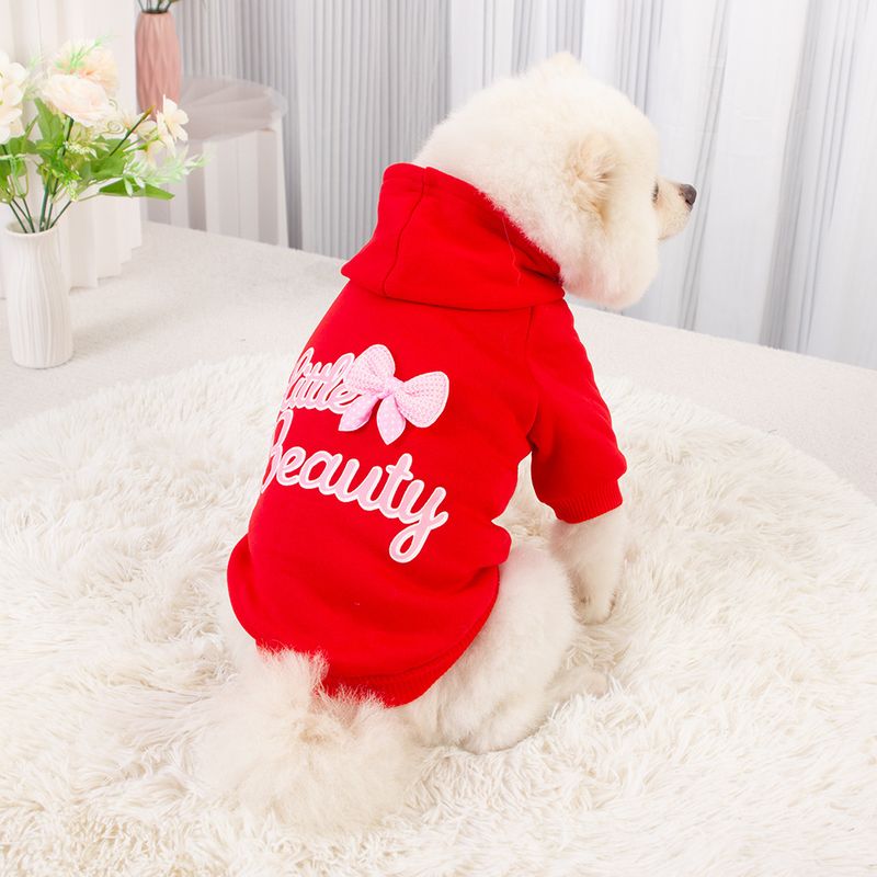 |Novas roupas para cães, moletom com capuz, forro de lã, quente, pequeno, bonito, multicolorido, com furo para guia_voghion.com