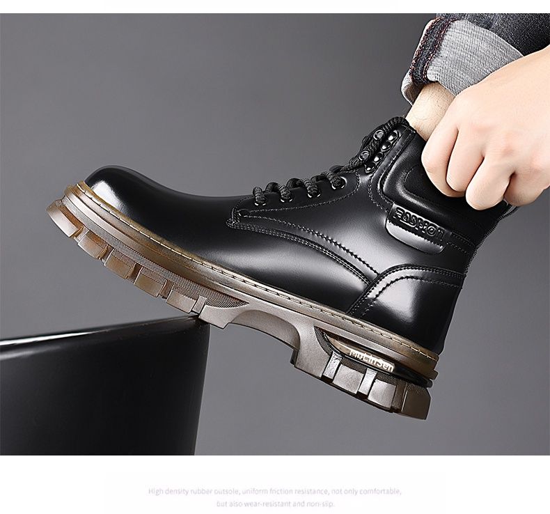Outdoor Casual dicke Sohlen High Top Schuhe Arbeitskleidung Retro Martin Stiefel_voghion.com