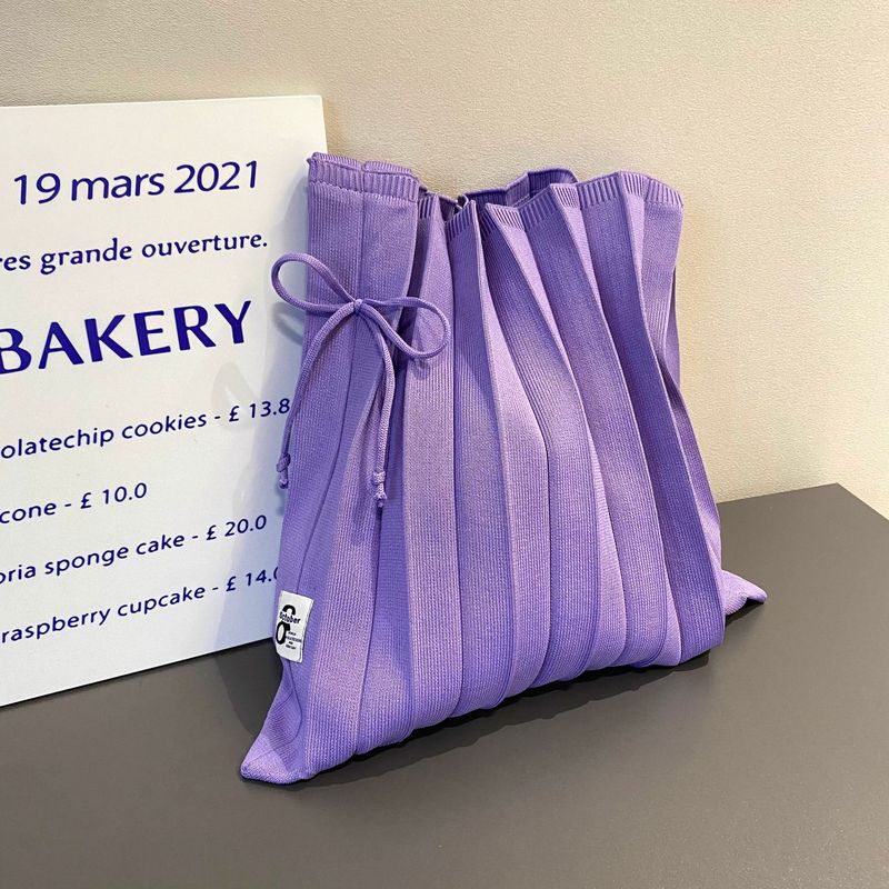 Borsa a tracolla coordinata da donna, in maglia tinta unita, per tutti i giorni, in stile macaron, fresca primavera e autunno_voghion.com
