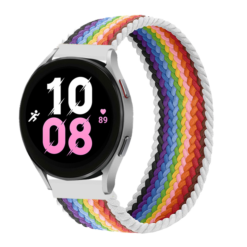 Cinturino Solo Loop intrecciato da 20mm 22mm per orologio Samsung Galaxy 4 classico cinturino per orologio intelligente in nylon Active 2 cinturino Amazfit bip_voghion.com