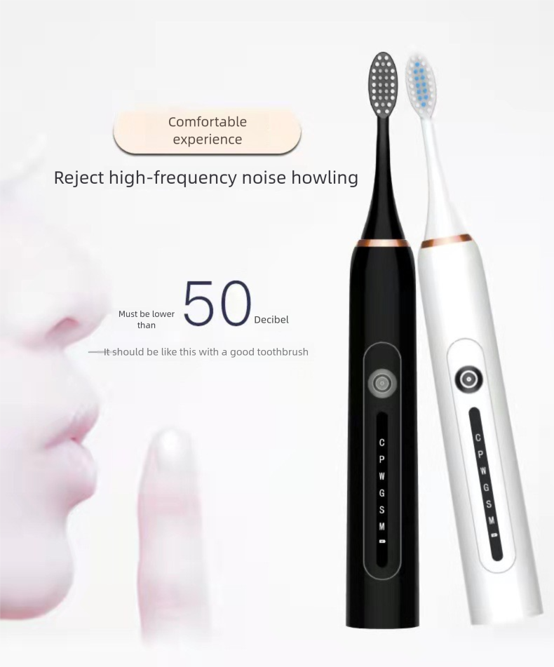 Cepillo de dientes sónico de levitación magnética, 6 velocidades para una limpieza profunda, tecnología ultrasilenciosa con carga USB, para adultos y niños._voghion.com