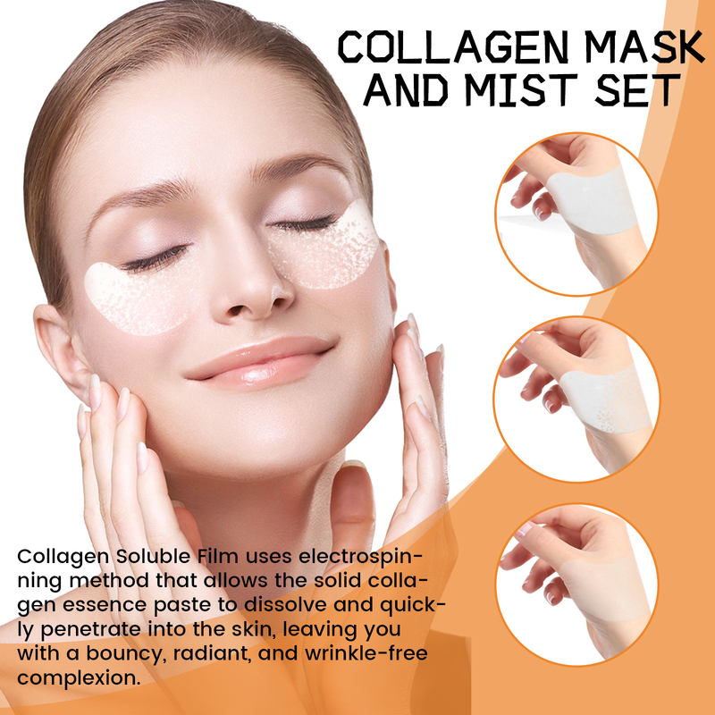 EELHOE Augenmasken-Spray-Set, Rekombinationsfalten, Anti-Aging, Kollagen, feuchtigkeitsspendend_voghion.com