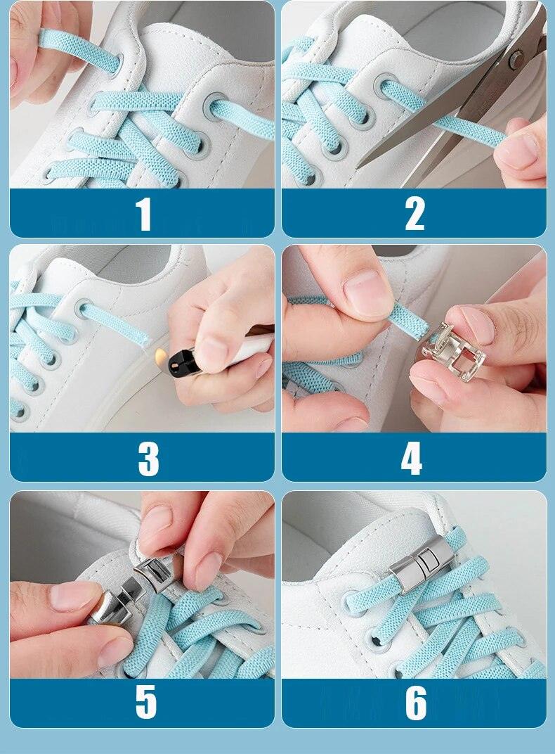 Lacci per scarpe con fibbia incrociata senza lacci per scarpe da ginnastica Lacci piatti per bambini Lacci elastici per adulti Taglia unica per tutte le scarpe_voghion.com