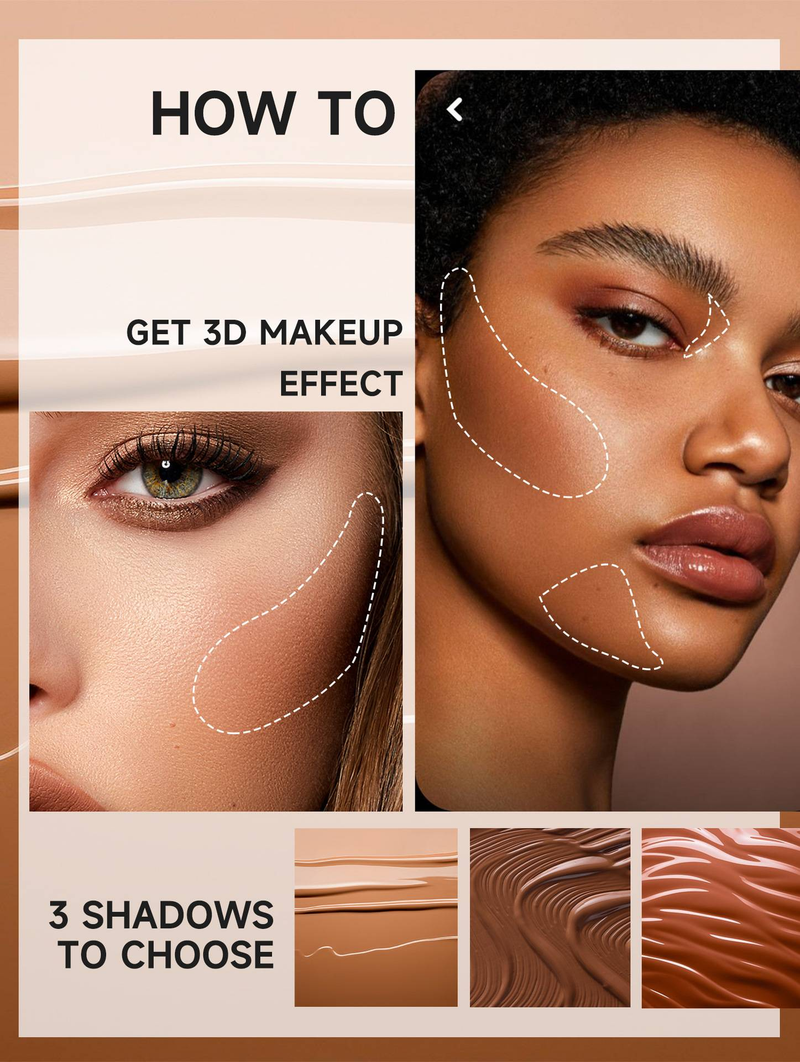 Highlighter Face Shadow Pearl Brightening Liquid Lidschatten-Flüssigkeit_voghion.com
