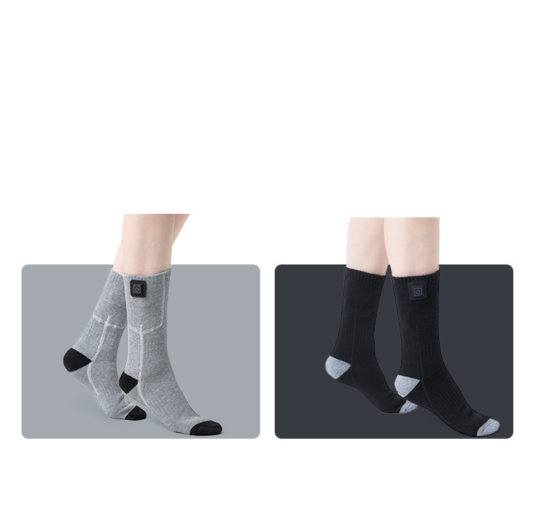 Calcetines térmicos de invierno, calcetines térmicos eléctricos para hombre y mujer, calcetines térmicos de esquí, calcetines largos de tubo cálido para pies, calcetines térmicos con carga_voghion.com