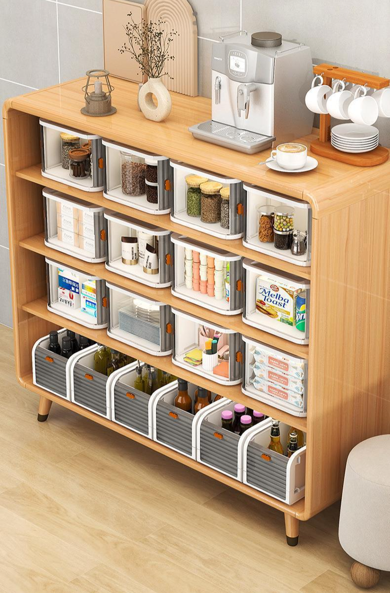 Mini Storage Cabinet With Door Desktop Dustproof Small Cabinet Stackable Cabinet Storage Box Cosmetic Storage Box_voghion.com