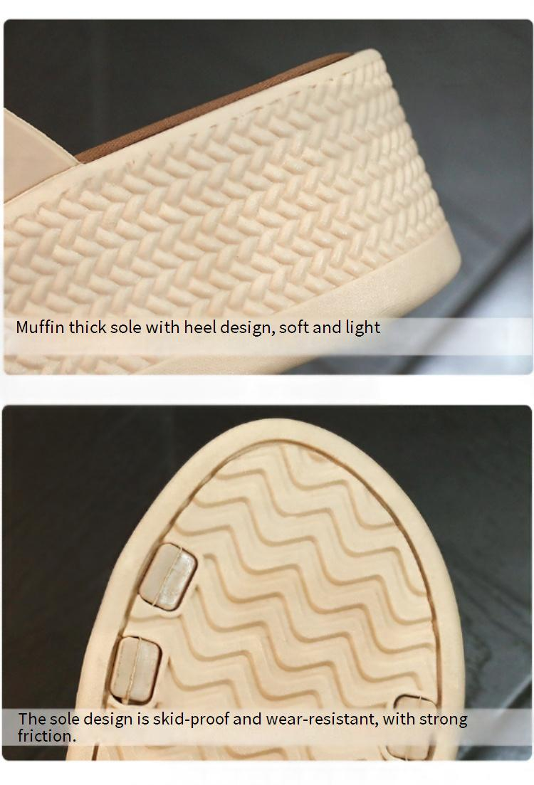 Women's Shoes New Summer Slippers For Home Non Slip Wedge Heel Flip Flops Outdoor Versatile Height Increasing Women's Shoes_voghion.com
