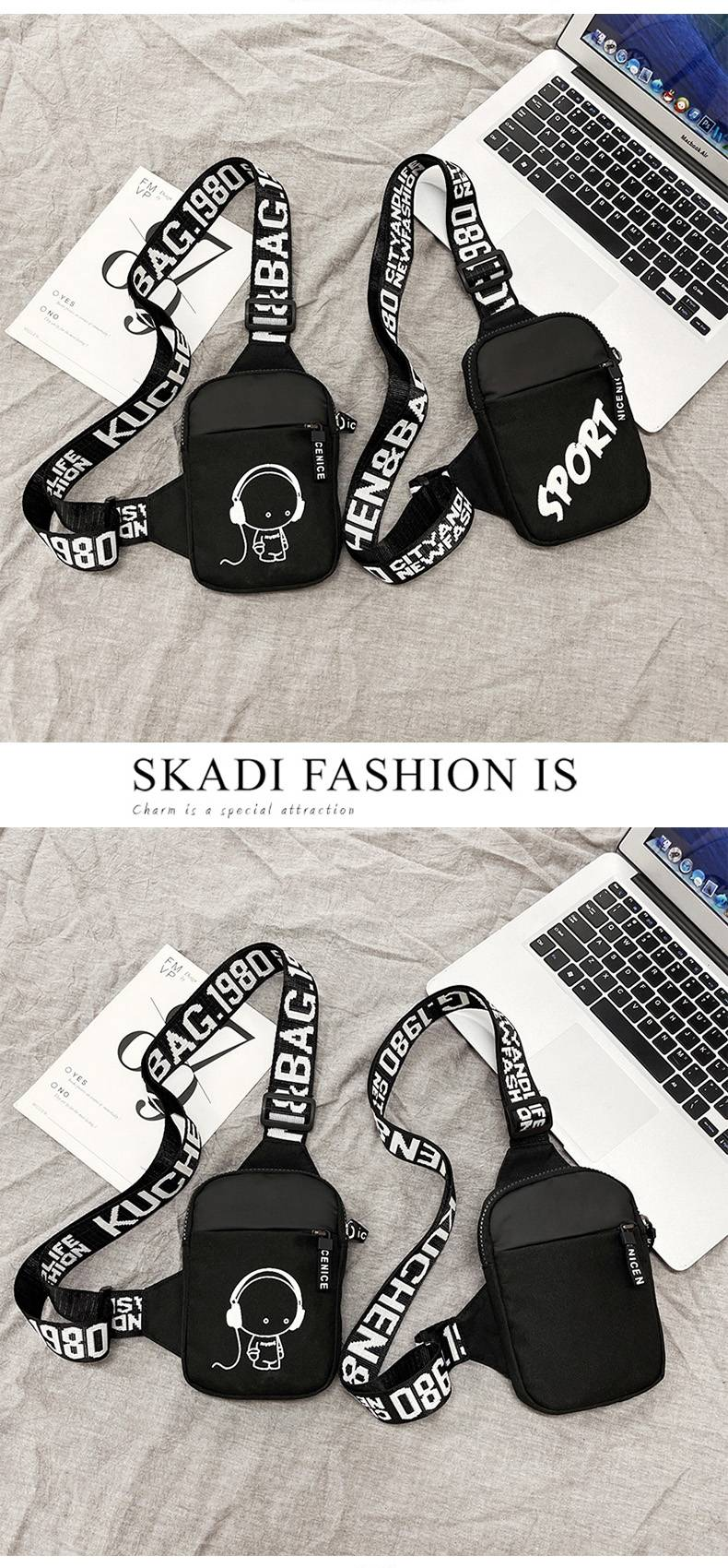 Men's Small Satchel Ultra-light Mini Mobile Phone Bag Tide Brand Chest Bag Women's Small Bag Women's Lightweight Sports Shoulder Messenger Bag._voghion.com