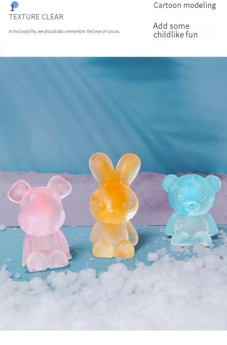 Bear & Rabbit Silicone Ice Cube Mold Set (DIY For Coffee, Milk Tea & Cocktails - Non-Toxic, BPA-Free, Reusable)_voghion.com