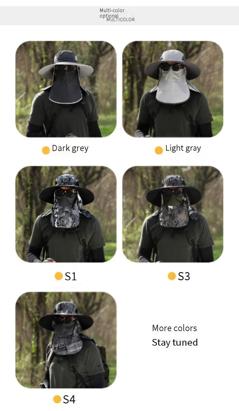 Men's Extra Large Sun Hat With Neck Cover - UPF 50+ Wide Brim Fishing Hat For Big Head Lightweight & Breathable For Outdoor Activities_voghion.com