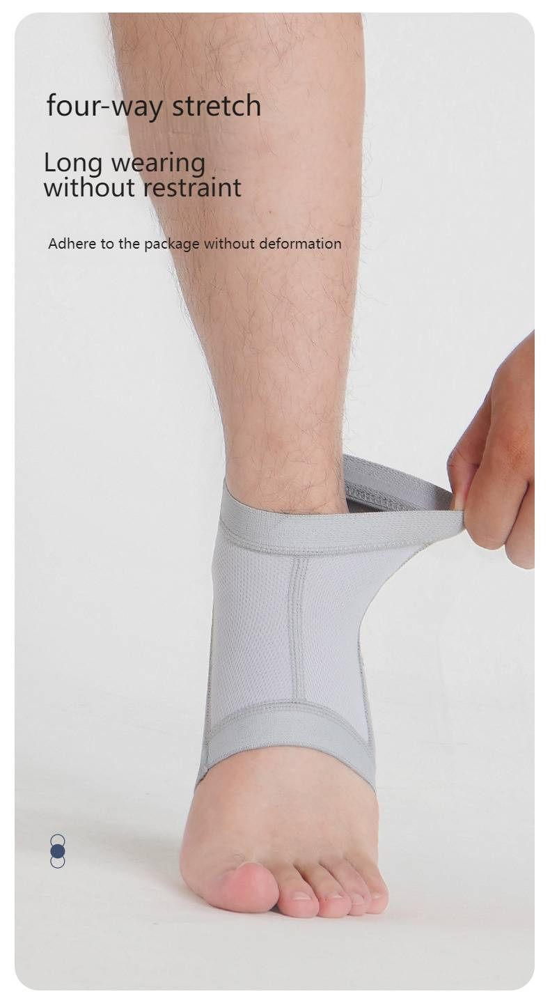 Nailisi Ankle Support Brace – Lightweight Breathable Sleeve For Basketball, Running & Tennis (S/M/L Sizes, Grey/Black)_voghion.com