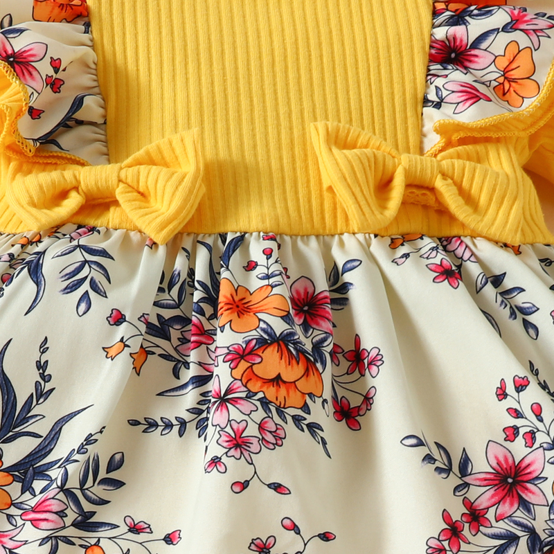 Mazuļu apģērbs meiteni ar īsām piedurknēm trīsstūra bodijs+svārki Baby Lace Sweet Summer Triangle Bodysuit ziedu kleita + kapuci_voghion.com