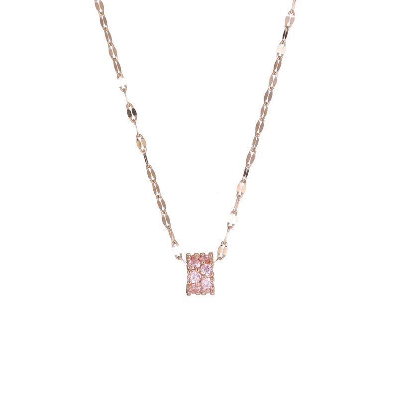Collier à double rangée de diamants pour femmes, version coréenne, chaîne de collier Sen, pendentif de cou à la mode, bijoux_voghion.com