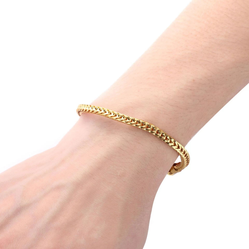Designer Male Korean Version Trendy Student Personality Cool, Simple And Versatile 2mm Fine Woven Men's Jewelry Titanium_voghion.com