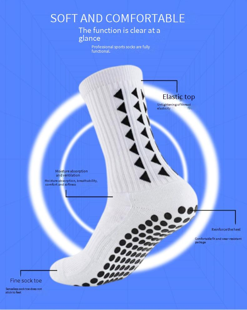 Calzini da uomo, calzini da calcio, calzini da allenamento da uomo, calzini da calcio antiscivolo, professionali, con fondo in asciugamano spesso, calzini lunghi, calzini corti_voghion.com
