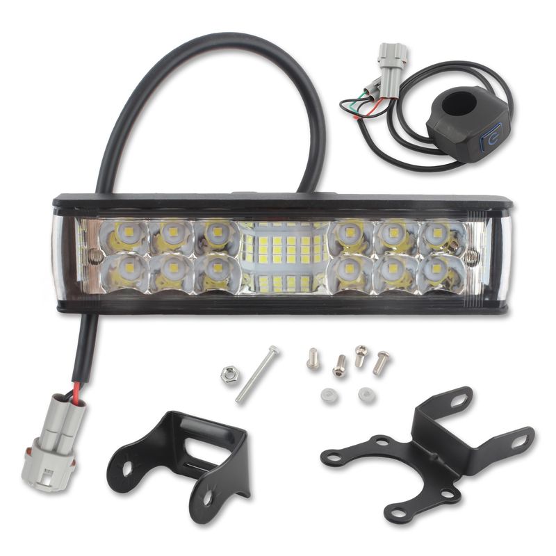 Barre lumineuse LED étanche 12 V pour moto tout-terrain – Faisceau spot triple face à double rangée pour une visibilité et une sécurité accrues – SUR-257_voghion.com