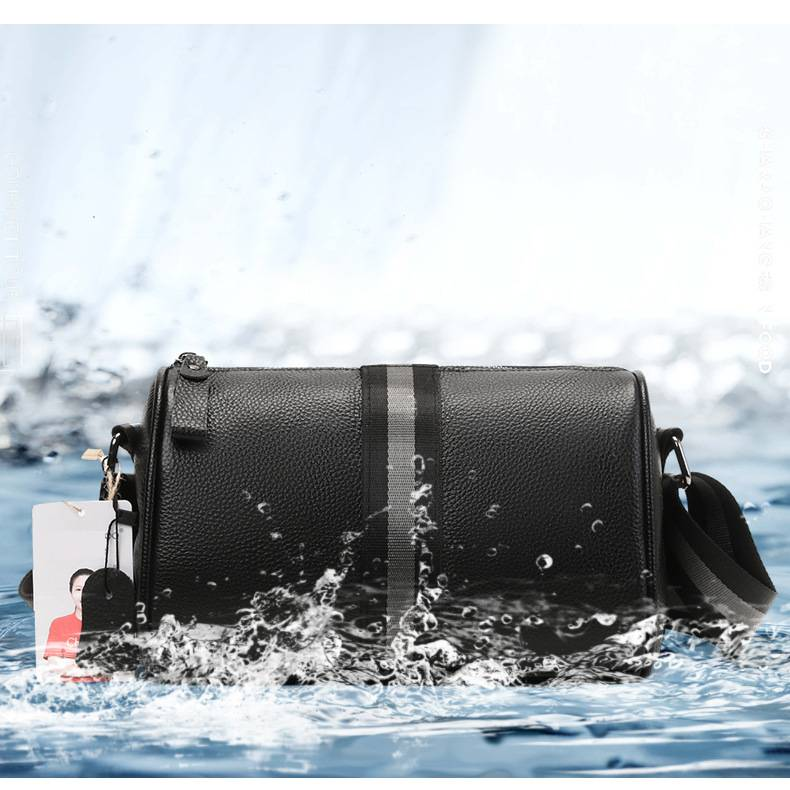 Herrentaschen Echtes Leder Herrentasche Neue Mode Umhängetasche Große Kapazität Breiter Schultergurt Messenger Bag Erste Schicht Rindsleder Kissentasche_voghion.com