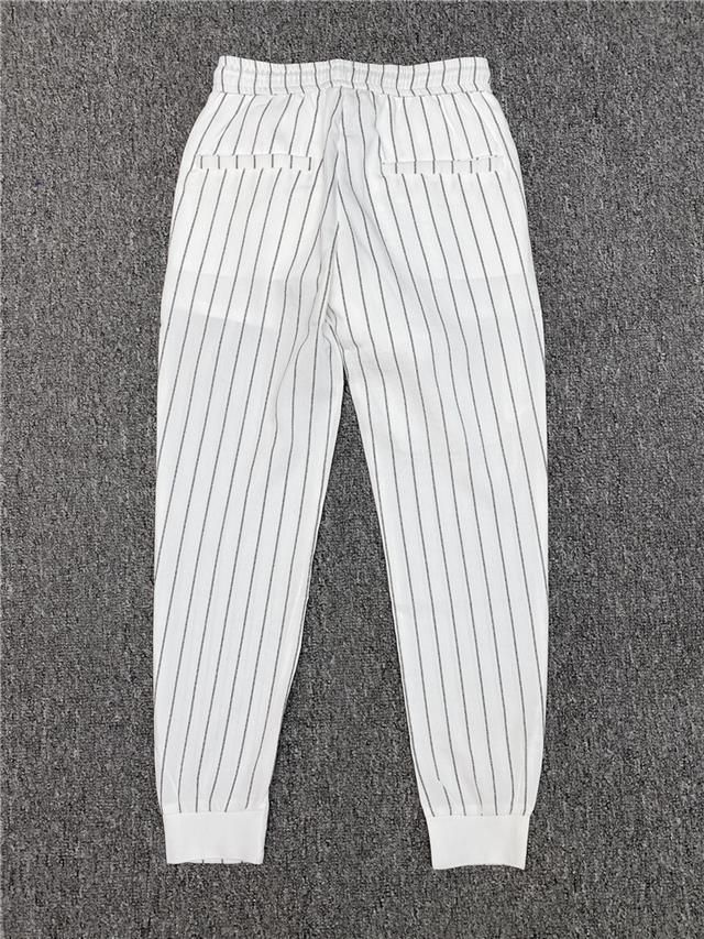 Striped 9-inch Small Casual For Men, Summer Cool, Thin Design, Vertical Stripes, Elastic Waistband, Slimming Effect,_voghion.com