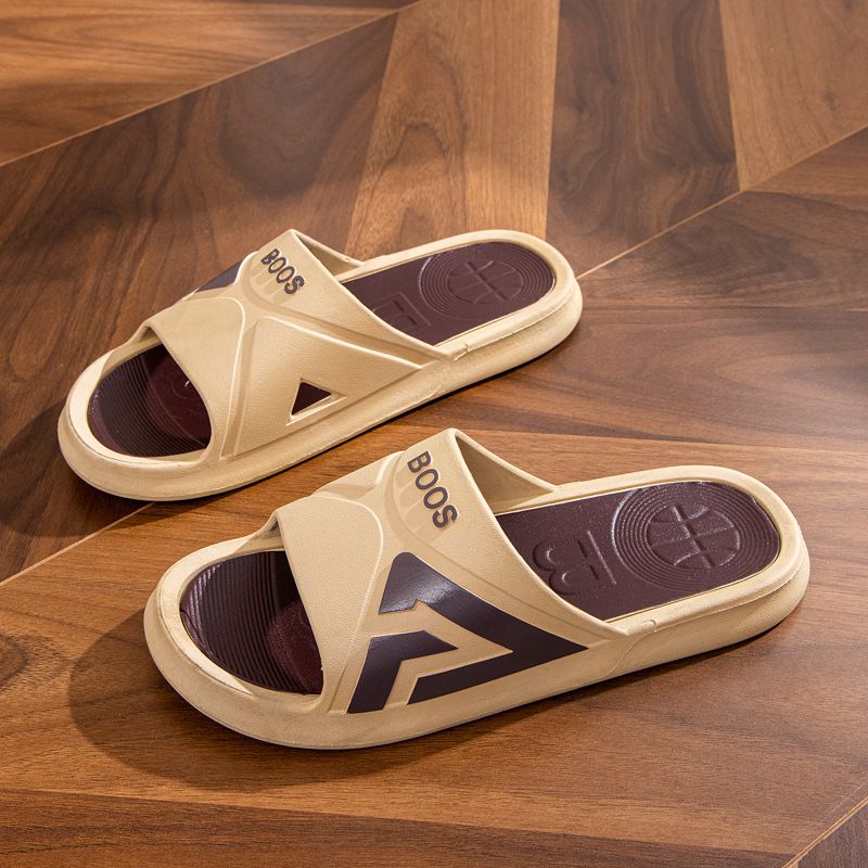 Sandali da uomo alla moda per l'estate. Sandali da interno con suola spessa e mono-linea. Pantofole da esterno alla moda per studenti._voghion.com