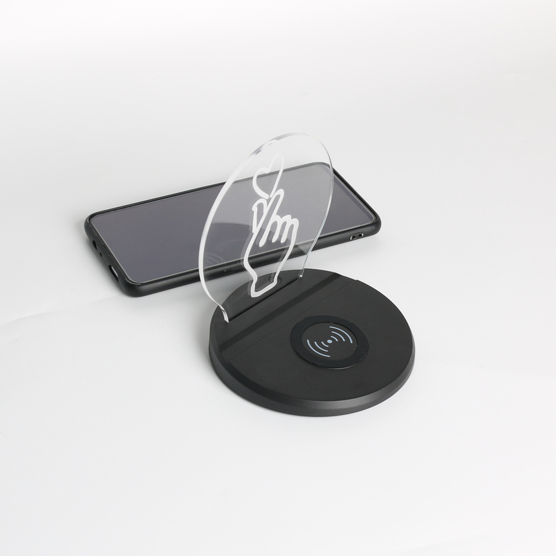 Caricatore wireless da 15 W modello privato con luce notturna Modello personalizzato Lampada da tavolo creativa fai-da-te Caricatore wireless a ricarica rapida_voghion.com