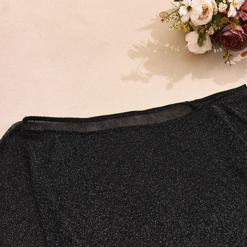 60244 Women's T-Shirt Nazada 2025 Autumn Winter Lightweight Off-Shoulder Versatile Sheer Sexy Long Sleeve Top_voghion.com